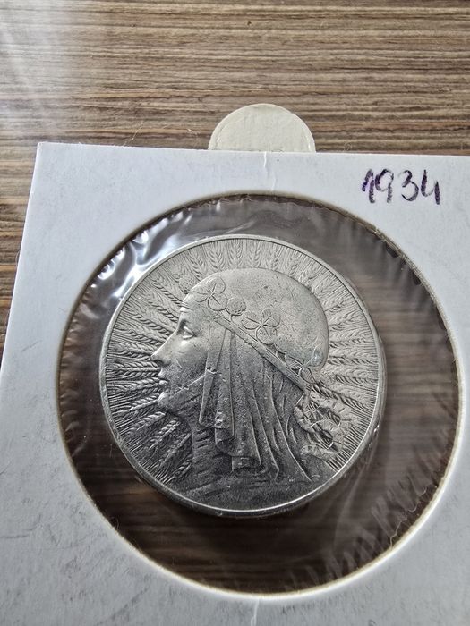 5zł 1934r głowa kobiety/ Jadwiga Ag
