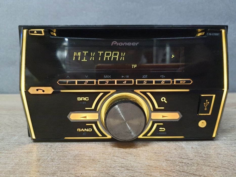 Radio samochodowe Pioneer / Bluetooth CD, RDS, USB, RCA, FH-X700BT / 2din, Kolory Mixtrax VW Audi BMW Opel Ford