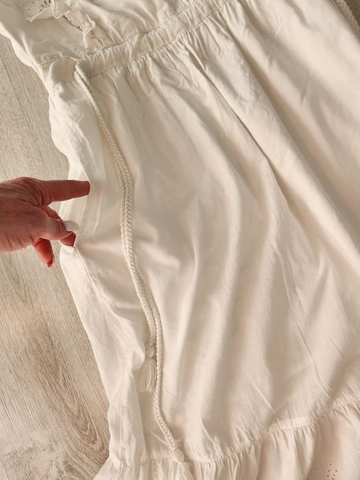 Белое платье миди Miss Selfridge прошва коттон