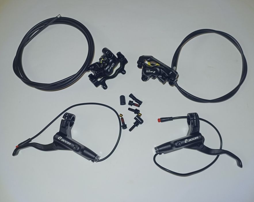 Гидравлические дисковые тормоза ZOOM HB-876E 4х поршневые для электро