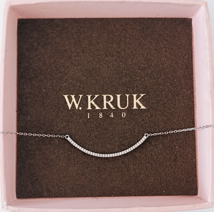 Piękny dwustronny naszyjnik W. Kruk próba 925
