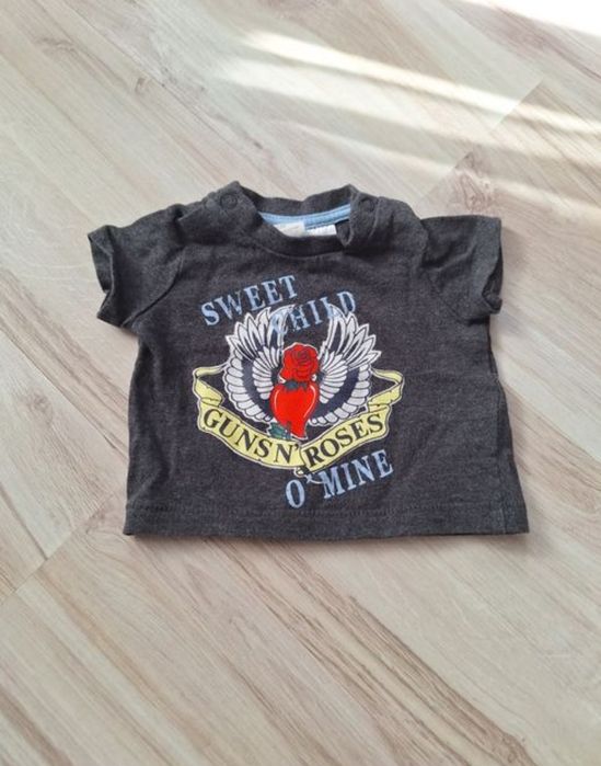 Bawełniana koszulka koszuleczka T-shirt dziecięcy H&M Guns N’ Roses