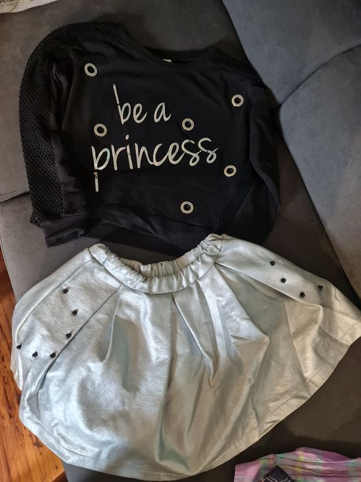 134-140 Mała mi znana markowa firma komplet spódnica plus bluza