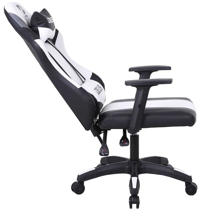 Fotel Gamingowy DEUS Storm White – Pełna Regulacja, Maksymalny Komfort