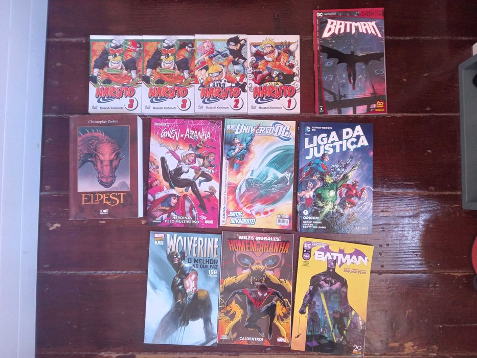 BD, mangas e livros