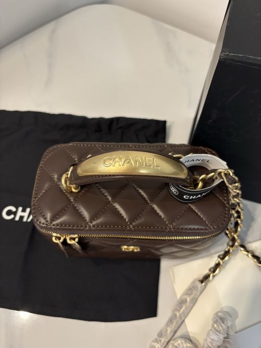 Nowa torebka kuferek Louis Vuitton skóra z zestawem gucci dior