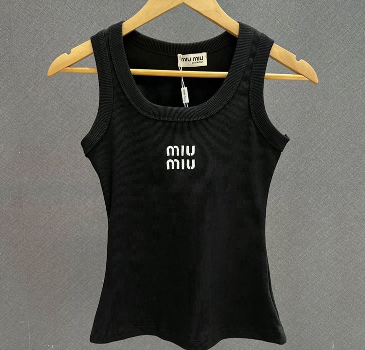 top bluzka czarna miu miu