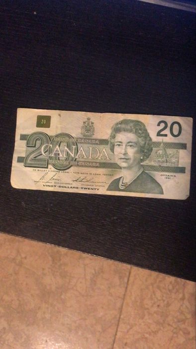 20 dólares canadianos de 1991