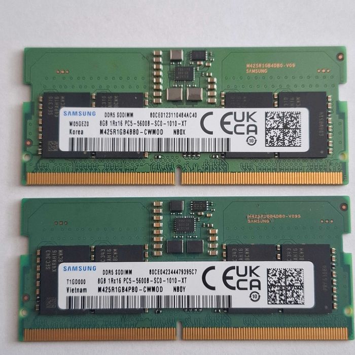 Pamięć So-Dimm 2 x 8GB  ddr5 Pc5-5600B  Samsung M425R1GB4BB0-CWM0D