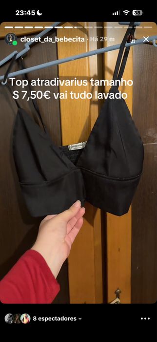 Top de cetim em bom estado