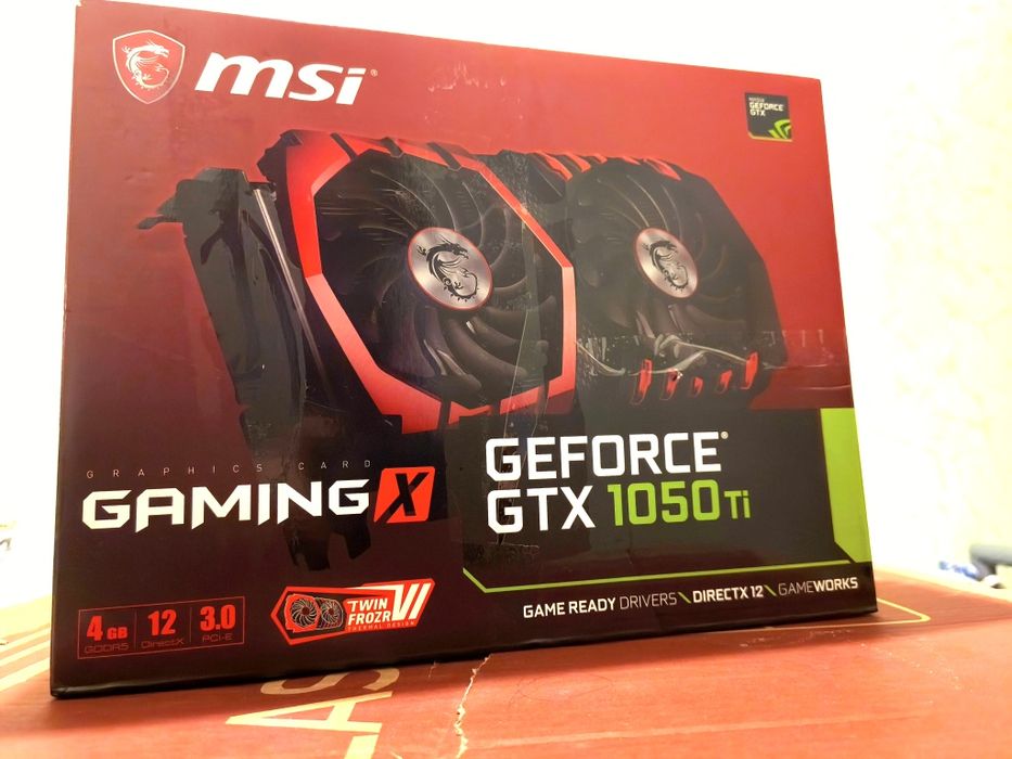 Відеокарта MSI GTX 1050Ti Gaming X 4gb