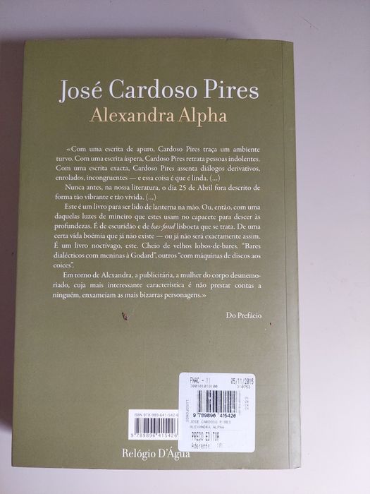 Alexandra Alpha, José Cardoso Pires