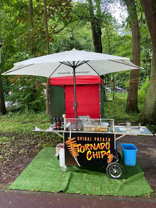 Wózek gastronomiczny Zakręcona frytka, gazowy, XL, stan BDB