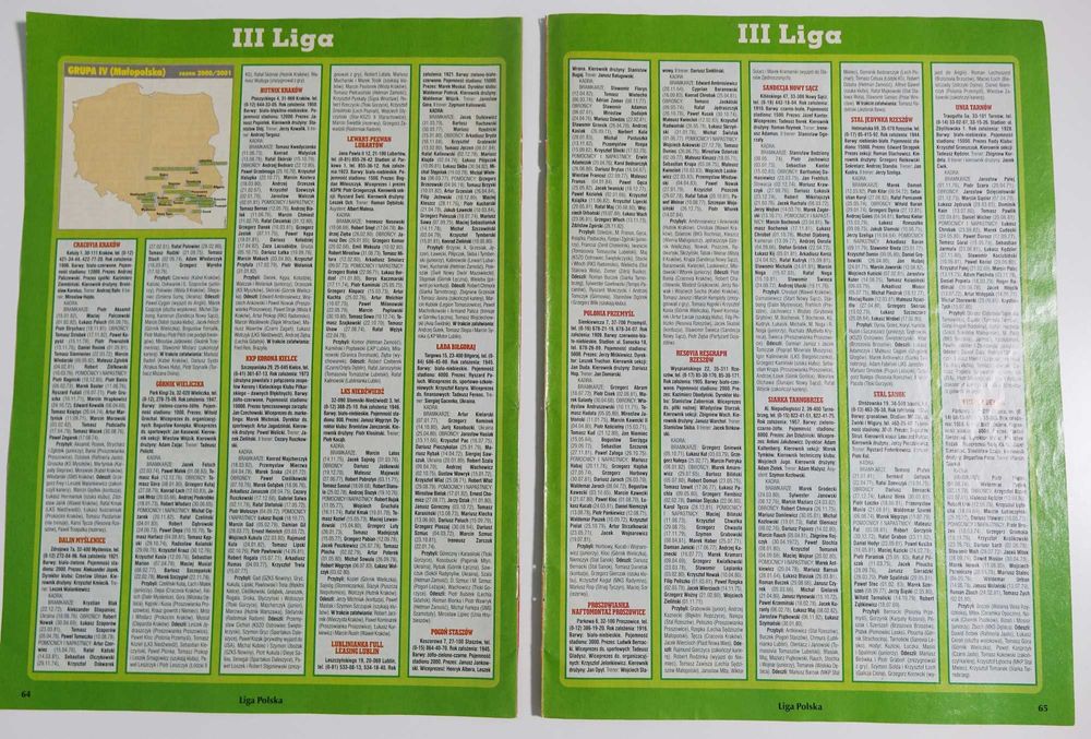 Skarb kibica - II i III liga sezonu 2000/2001