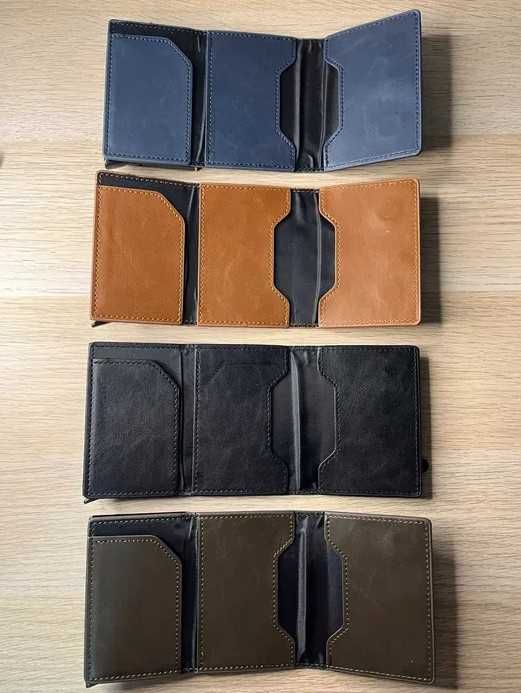 Novas carteiras RFID(proteção contactless) - Porta moedas - Preta