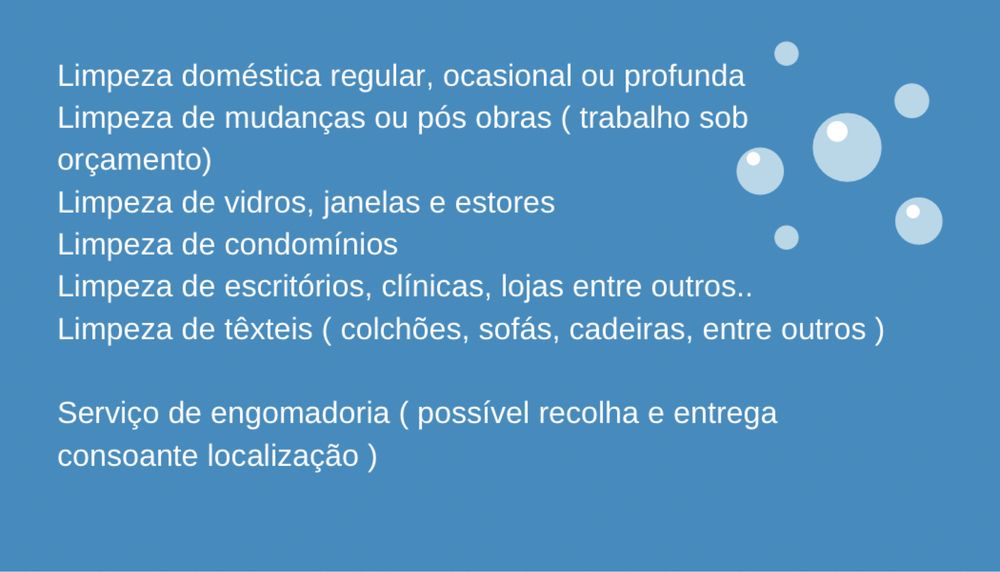 Limpezas e Engomadoria