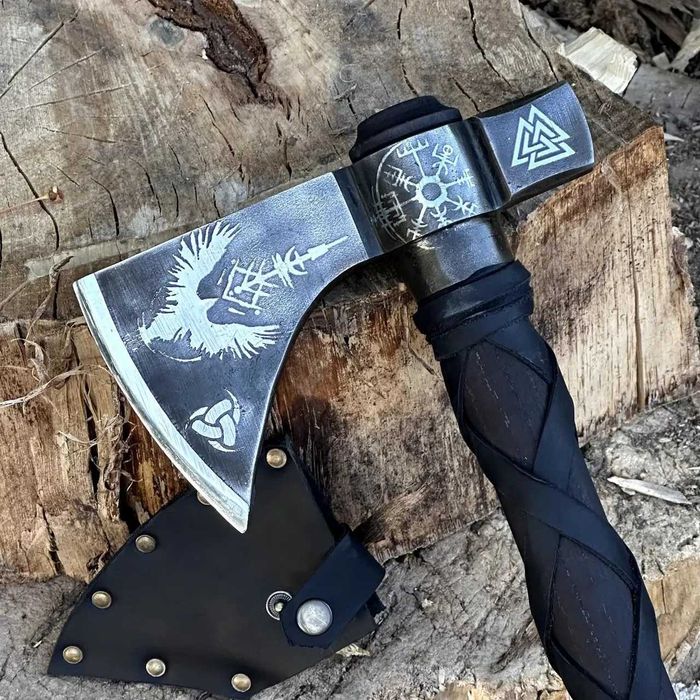 Сокира Кована Ворон TR37/1 з чохлом Топор на подарок ручной работы