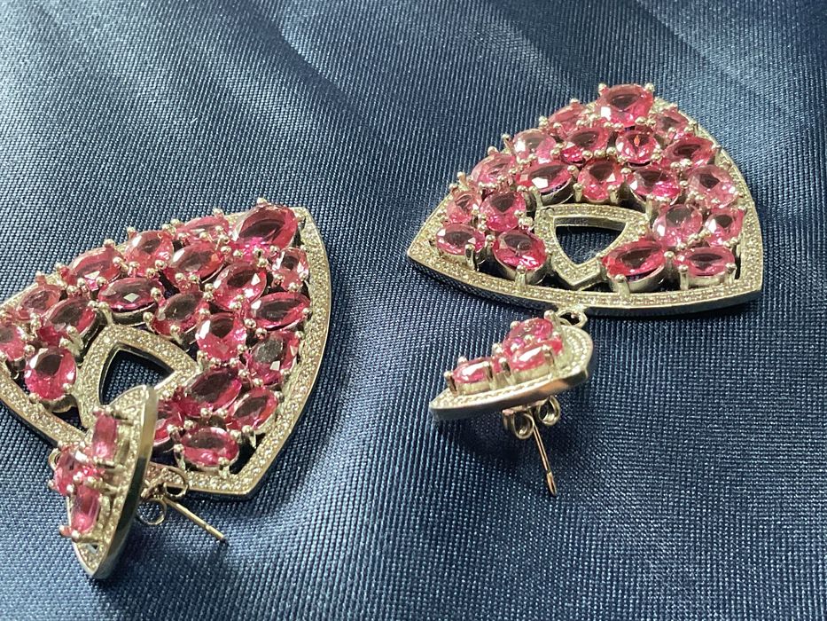 Brincos prata 925 medida de 6 cm