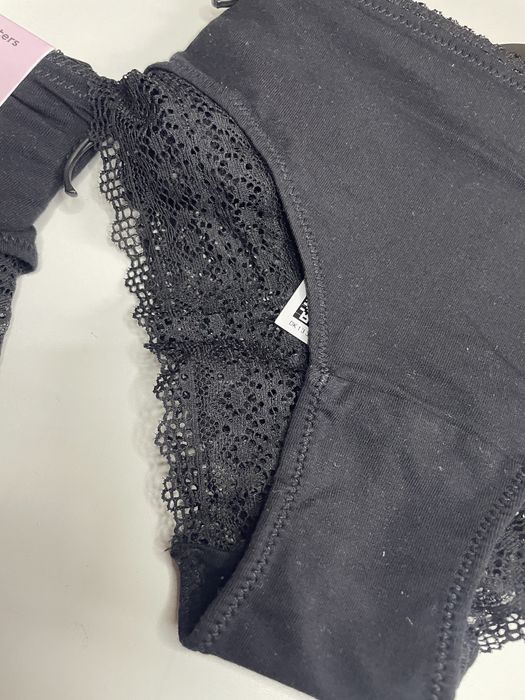 Набір чорних бавовняних трусиків 3 шт h&m оригінал з бірками