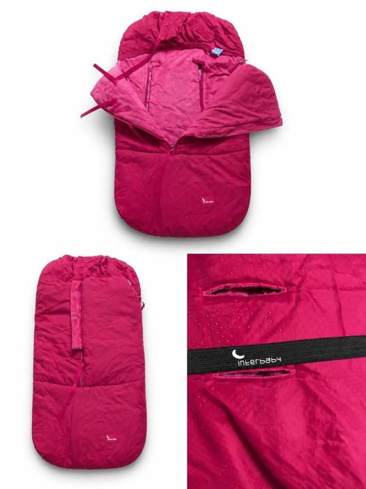 Saco térmico / Footmuff para carrinho de bebé – cor rosa