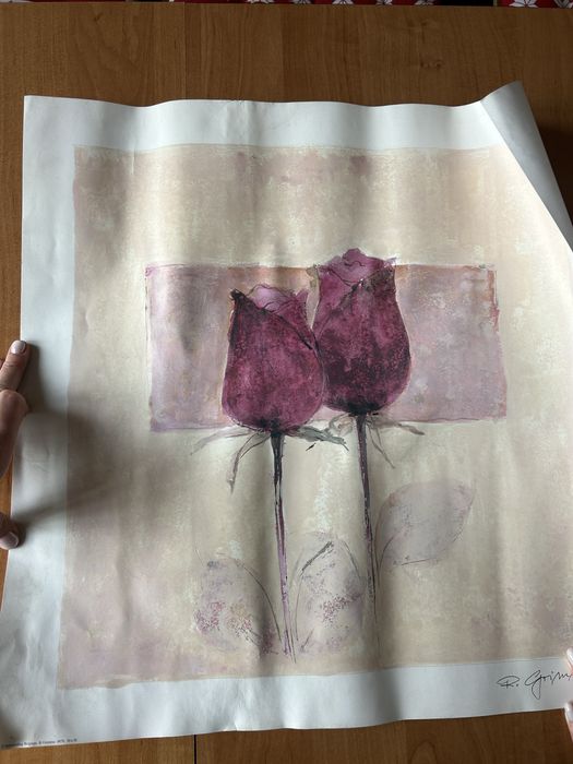 Zestaw plakatow ilustracji grafik tulipany kwiaty