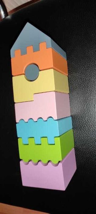 Деревянная Пирамидка геометрическая LD-3 11322 Cubika пирамида