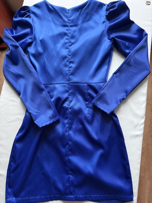 Сукня сатинова синя