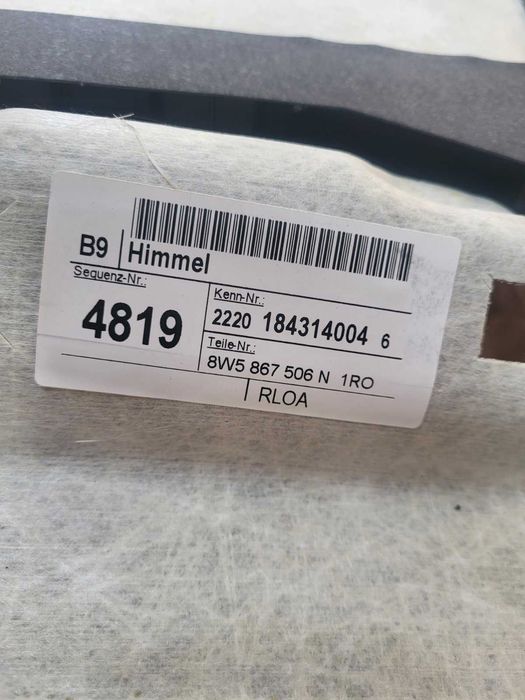 Потолок Audi A4 B9