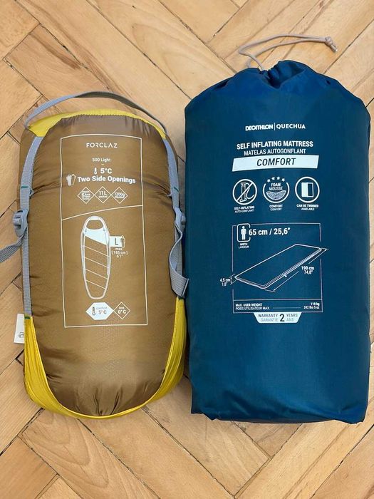 Mata samopompująca QUECHUA Basic 65 cm 190cm (1-osobowa) – NOWA!