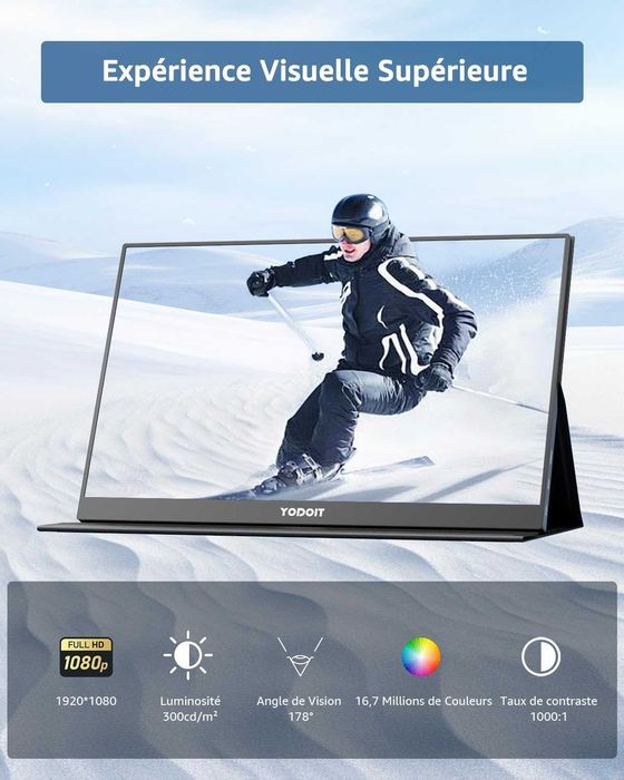 Yodoit przenośny monitor 15,6FHD 1920x1080P IPS.