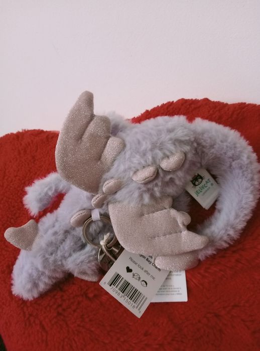 Lavender dragon bag charm fioletowy smok brelok jellycat