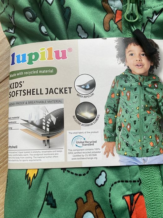 Nowy softsheel lupilu 122 z kapturem