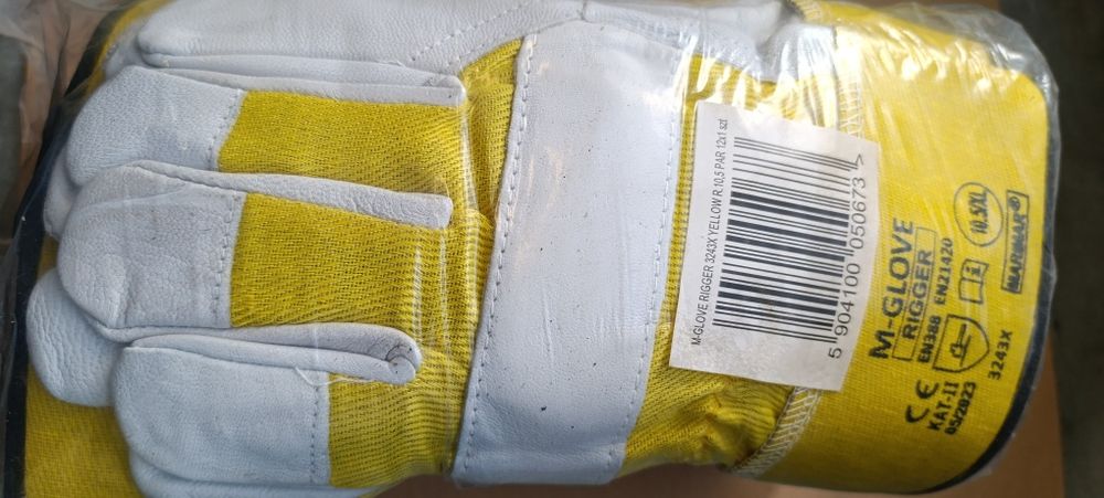 Rękawice ochronne M-GLOVE RIGGER YELLOW 10par