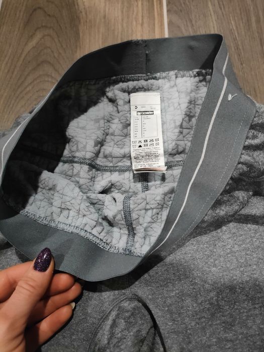 Legginsy spodnie ocieplane termiczne decathlon r. S