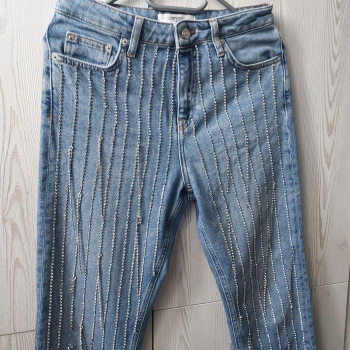 Jeansy damskie z cyrkoniami r 36 28/28