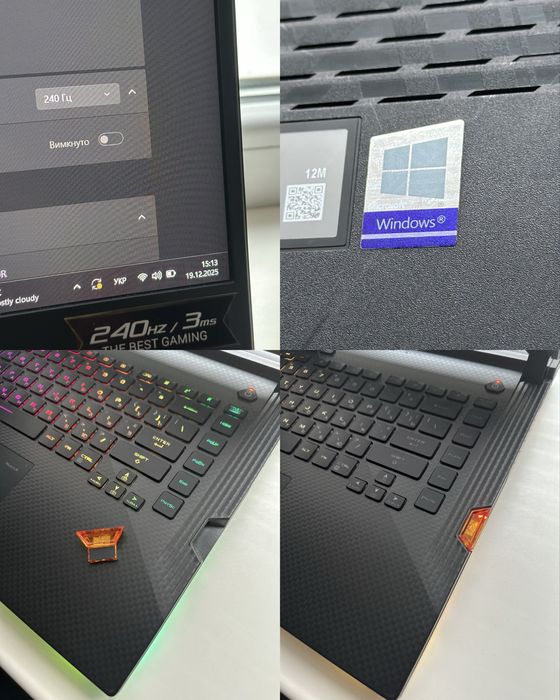 ‼️Asus Rog Strix‼️RTX2070-8GB/240Hz/512GB/16gb/Гарантия 30д!!!