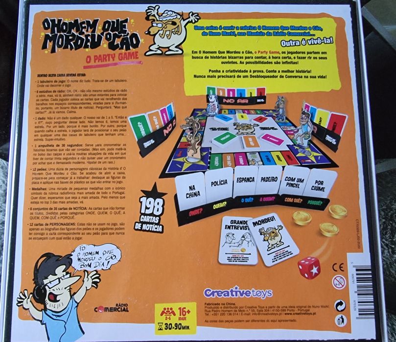 Jogo de tabuleiro "O Homem que Mordeu o Cão"