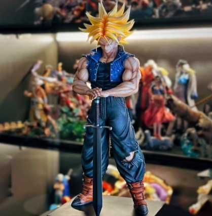 Figura ação Trunks Dragon Ball Z tamanho 25cm (Novo)