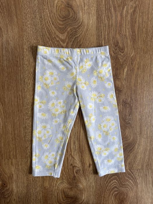 Legginsy dziewczęce w kwiaty 74/80 cm