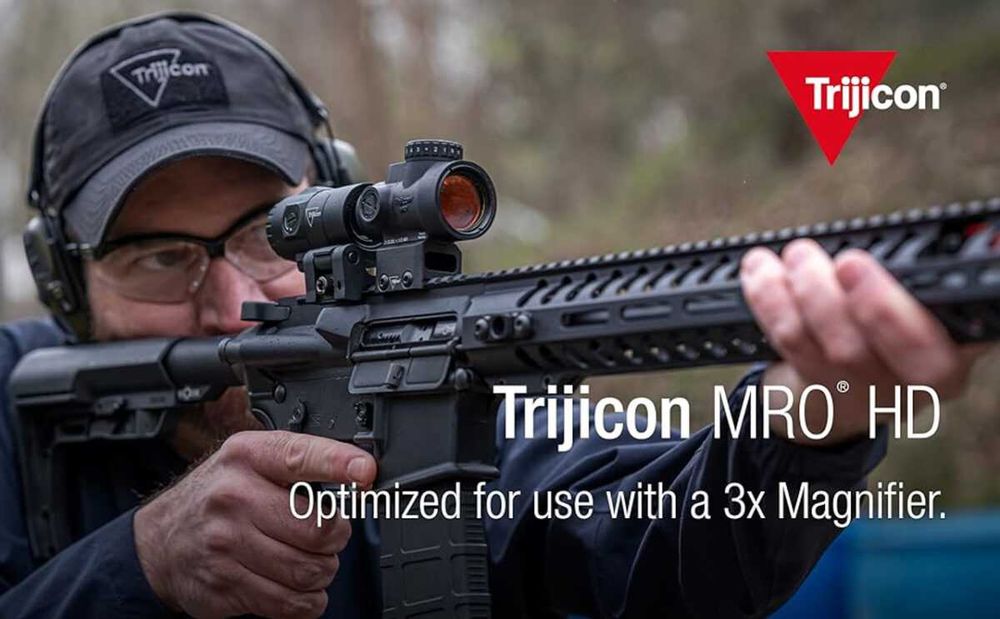 Комплект Trijicon MRO HD 1X25 + магнифер Trijicon 3X
