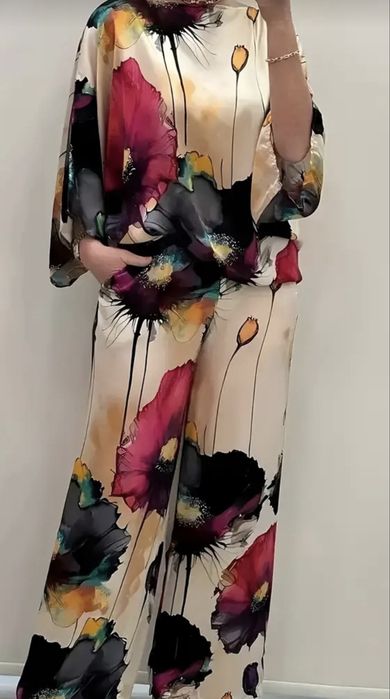 Komplet satynowy nowy