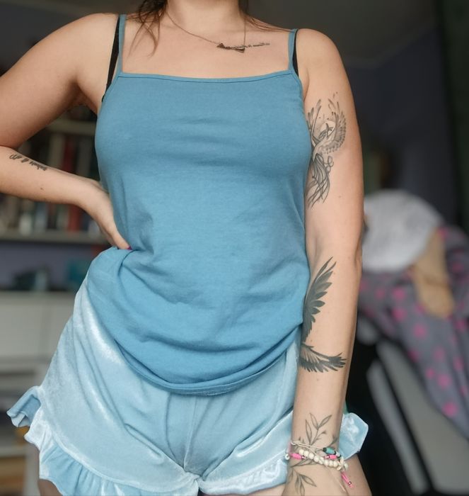 Bluzka na ramiączkach s m niebieska