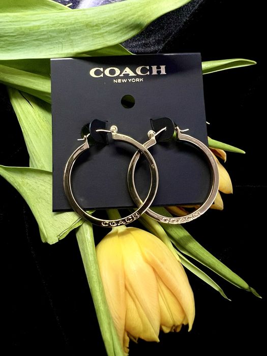Вінтажні сережки кільця Coach
