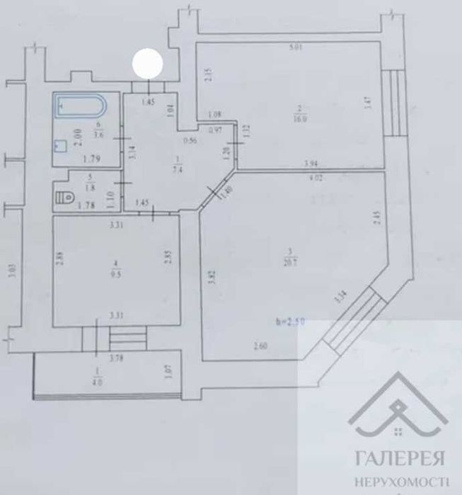 Продаж 2х кімнатної квартири. Можливість продажу по державних програмах.