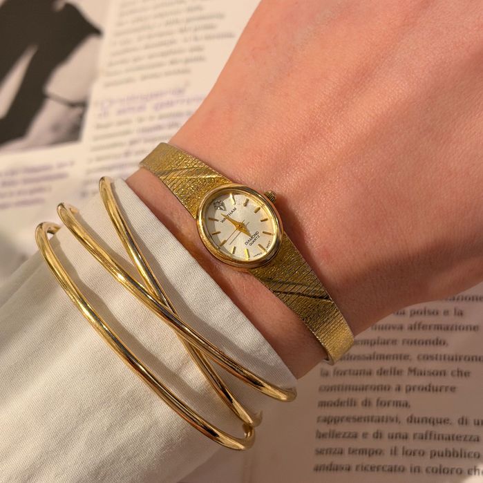 1980s, „Waltham Diamont”. Vintage’owy damski zegarek. USA–Japan made