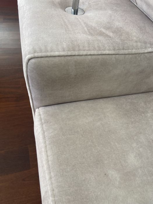 Sofa chaise long com encostos e assentos regulaveis - beje