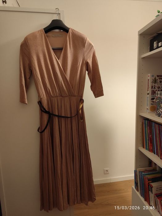 Vestido rosa brilhante L