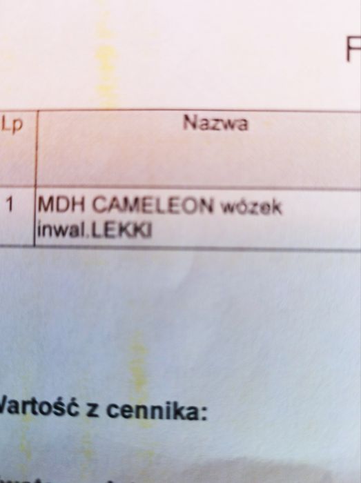 Nowy wózek inwalidzki szerokość 58 cm