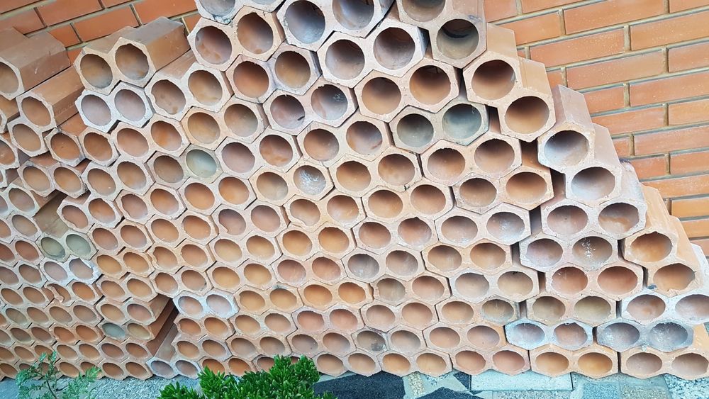 Garrafeira barro dupla hexagono