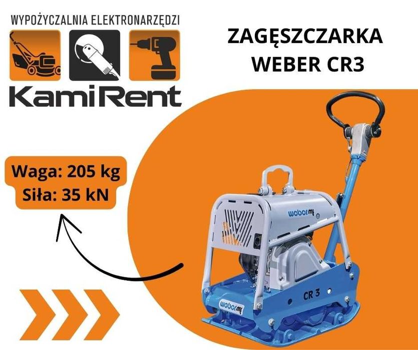 Wynajem, skoczek ubijak Bomag BT65 zagęszczarka stopowa wypożyczalnia
